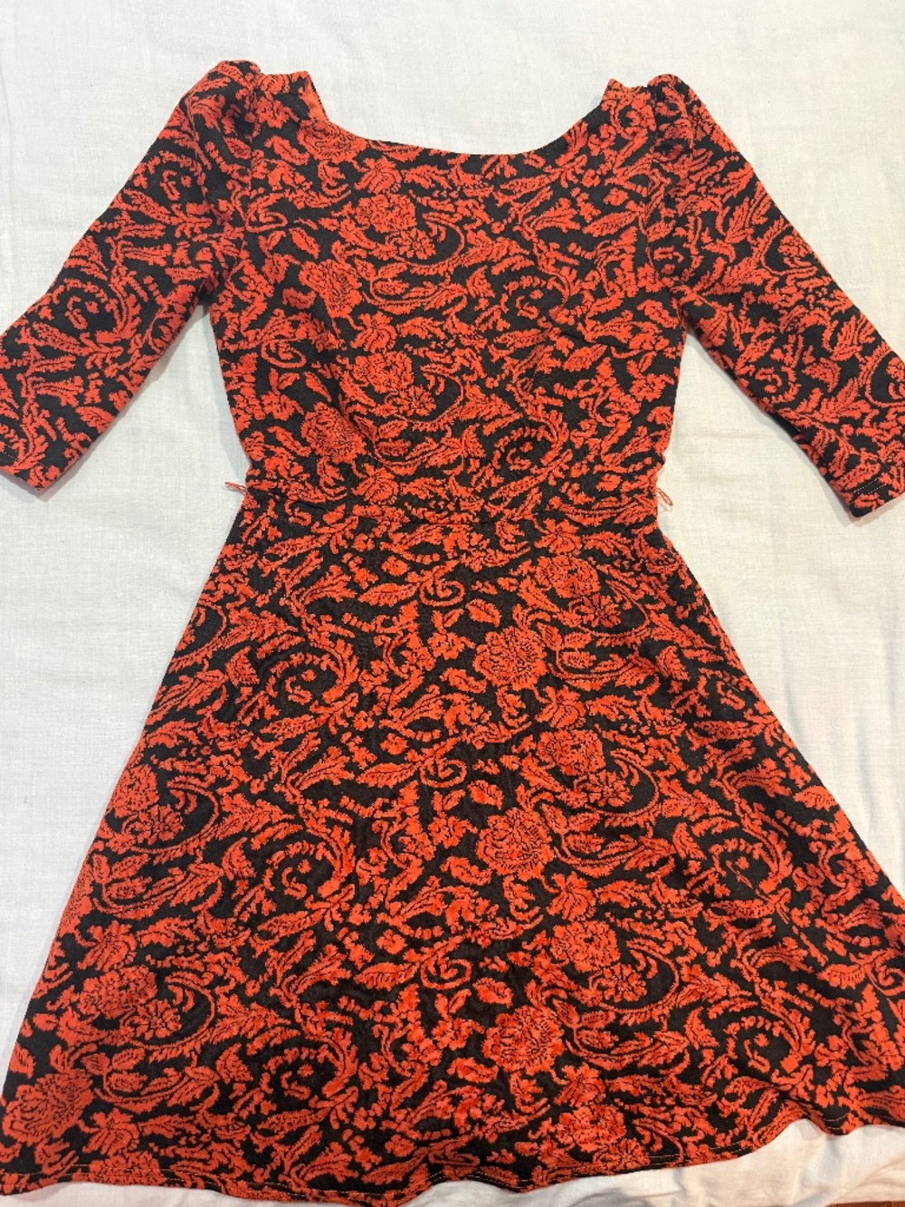 Orange and Black Dress